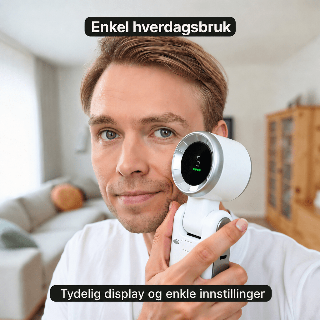 Bærbar turboventilator – Oppladbar nakkeventilator - AVABeauty.no